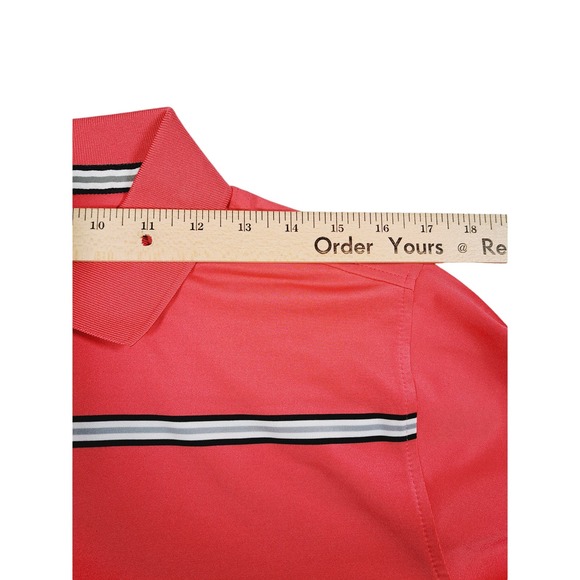 FootJoy Men's Golf Polo Shirt Pink Athletic Fit Size Medium - Picture 3 of 7